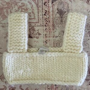 Meshki Ivory Knit Crop Top